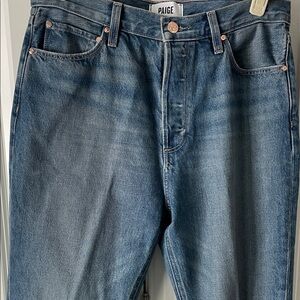 PAIGE Women's Button Fly Boyfriend Denim Jeans